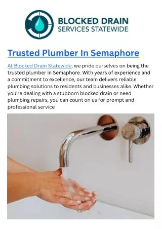 Trusted Plumber In Semaphore