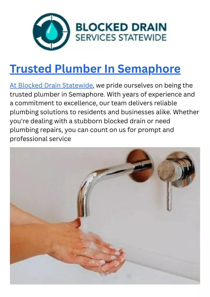 trusted plumber in semaphore