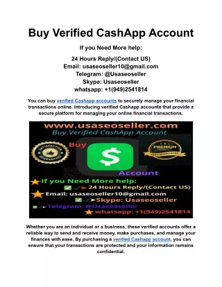 Buy Verified CashApp Account