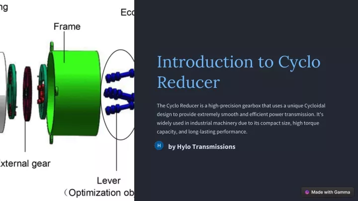 introduction to cyclo reducer