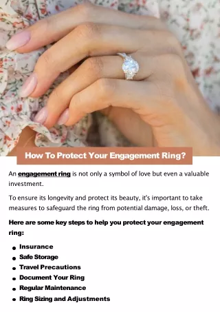 How To Protect Your Engagement Ring?