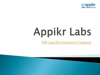 iOS App Development Company - Appikr Labs