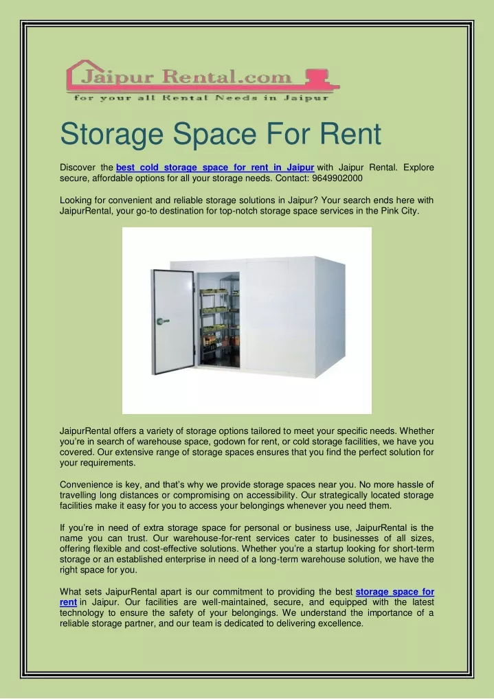 storage space for rent