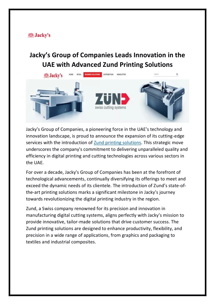 jacky s group of companies leads innovation