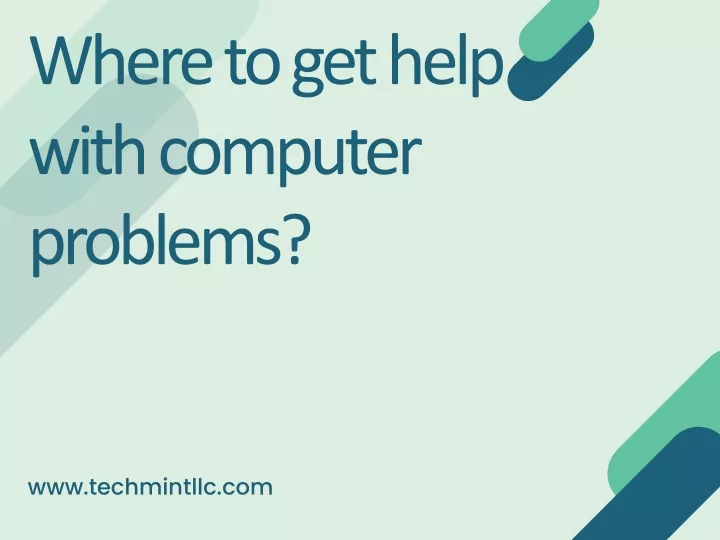 where to get help with computer problems