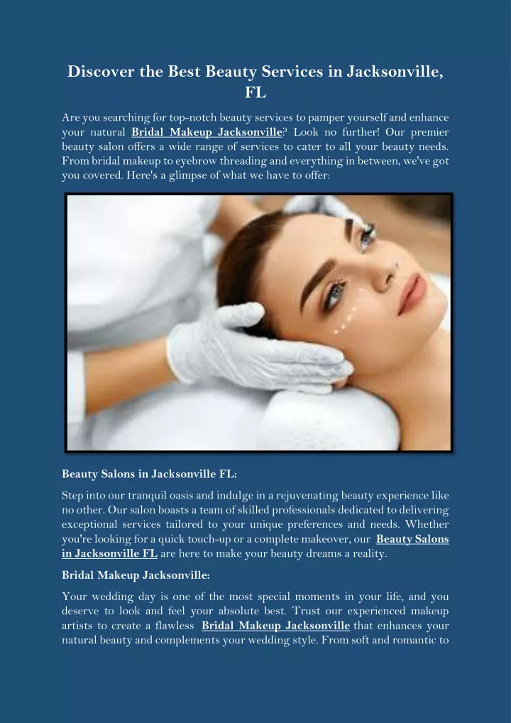 discover the best beauty services in jacksonville