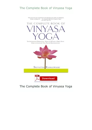 Pdf⚡(read✔online) The Complete Book of Vinyasa Yoga
