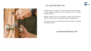 Car Locksmith Near me