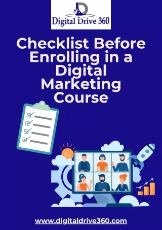 Checklist Before Enrolling in a Digital Marketing Course