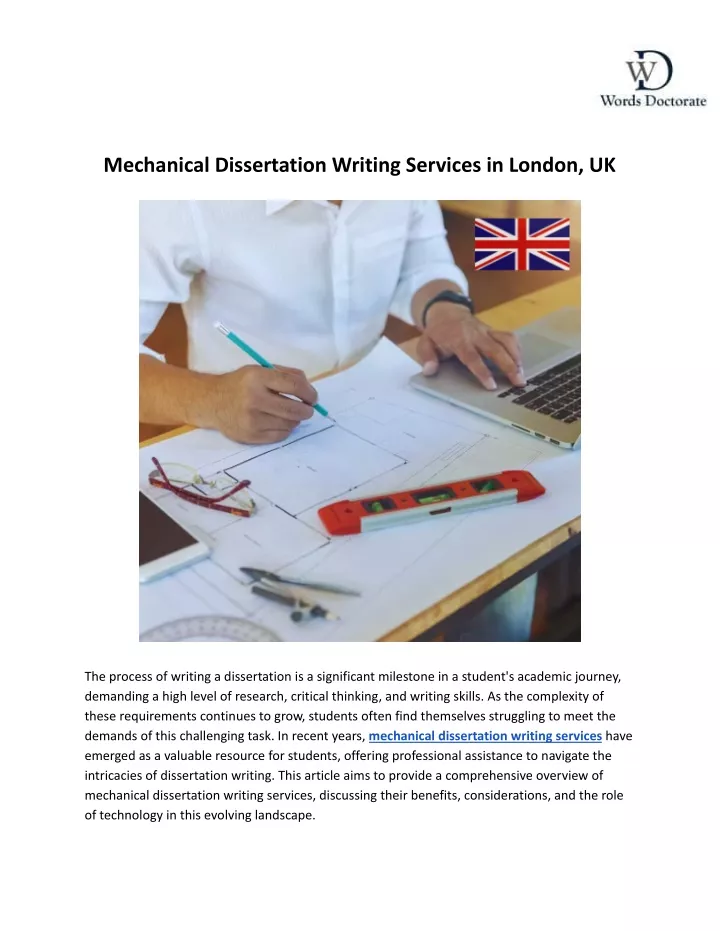 mechanical dissertation writing services