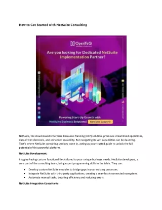 How to Get Started with Netsuite Consulting