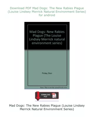 ❤Download❤ ⚡PDF⚡ Mad Dogs: The New Rabies Plague (Louise Lindsey Merrick Natural Environment Series) for andro