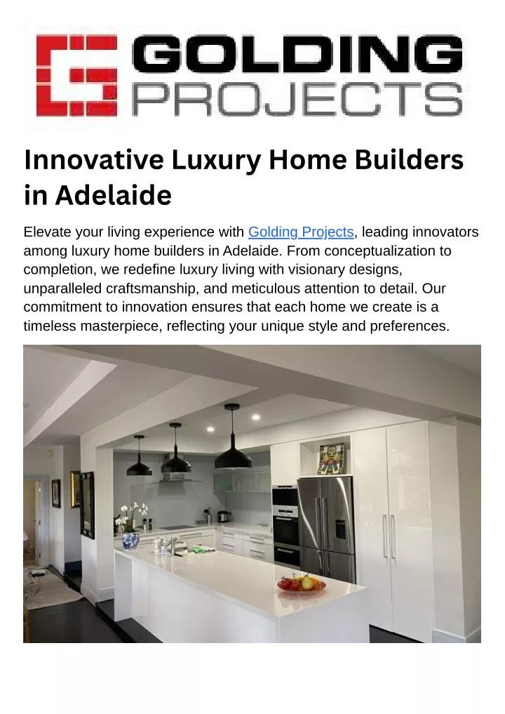 innovative luxury home builders in adelaide