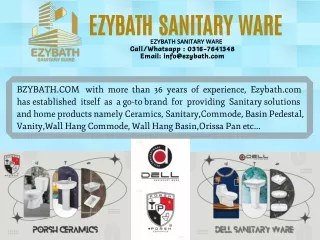 EZYBATH SANITARY WARE