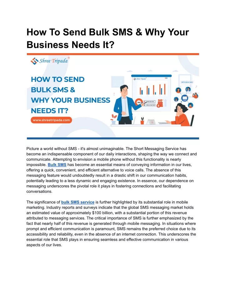 how to send bulk sms why your business needs it