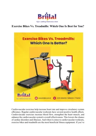 Exercise Bikes Vs. Treadmills: Which One Is Best for You?