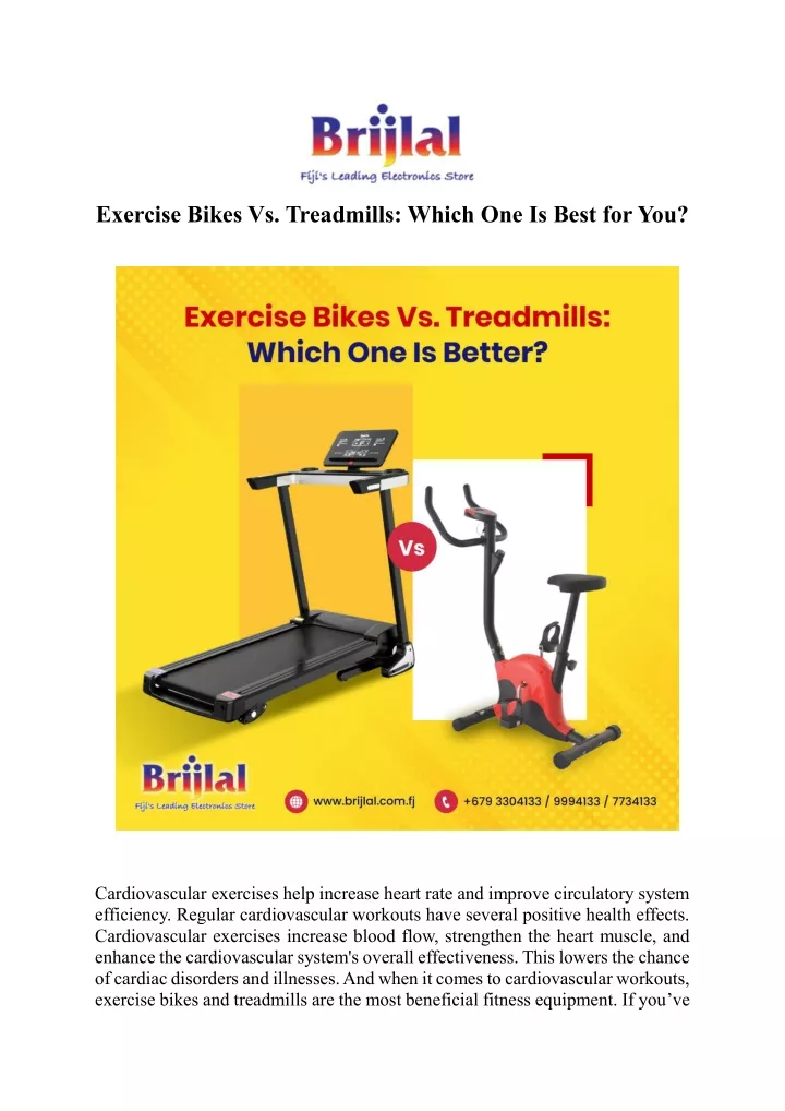 exercise bikes vs treadmills which one is best