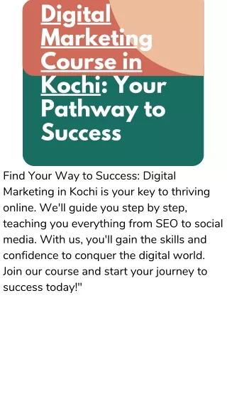 digital marketing course in Kochi