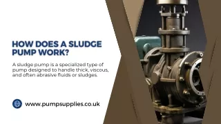 how does a sludge pump work