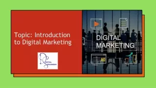 Introduction to Digital marketing