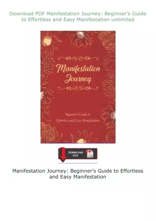 ❤Download❤ ⚡PDF⚡ Manifestation Journey: Beginner’s Guide to Effortless and Easy Manifestation unlimited