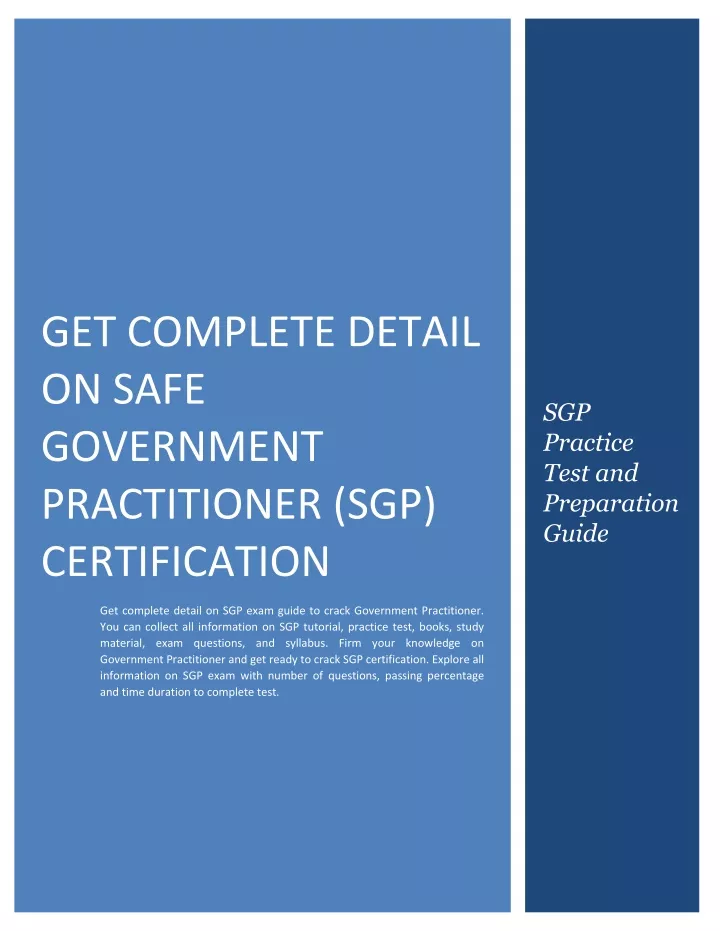 get complete detail on safe government