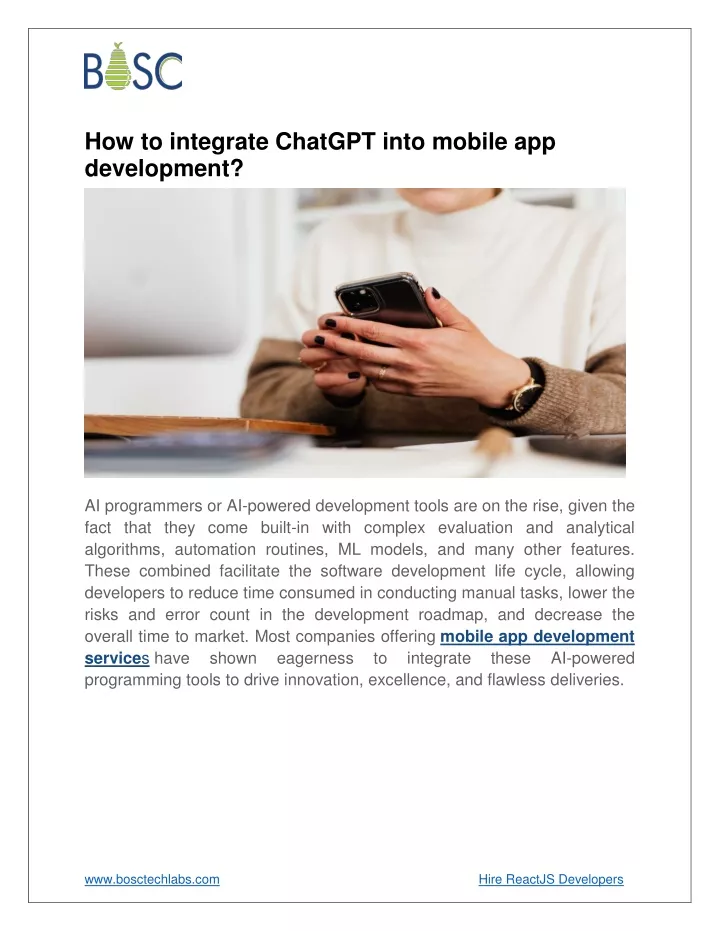 how to integrate chatgpt into mobile
