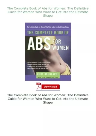 Download⚡ The Complete Book of Abs for Women: The Definitive Guide for Women Who Want to Get into the Ultimate