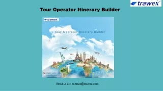 tour operator itinerary builder