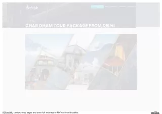 Char Dham Tour Package From Delhi
