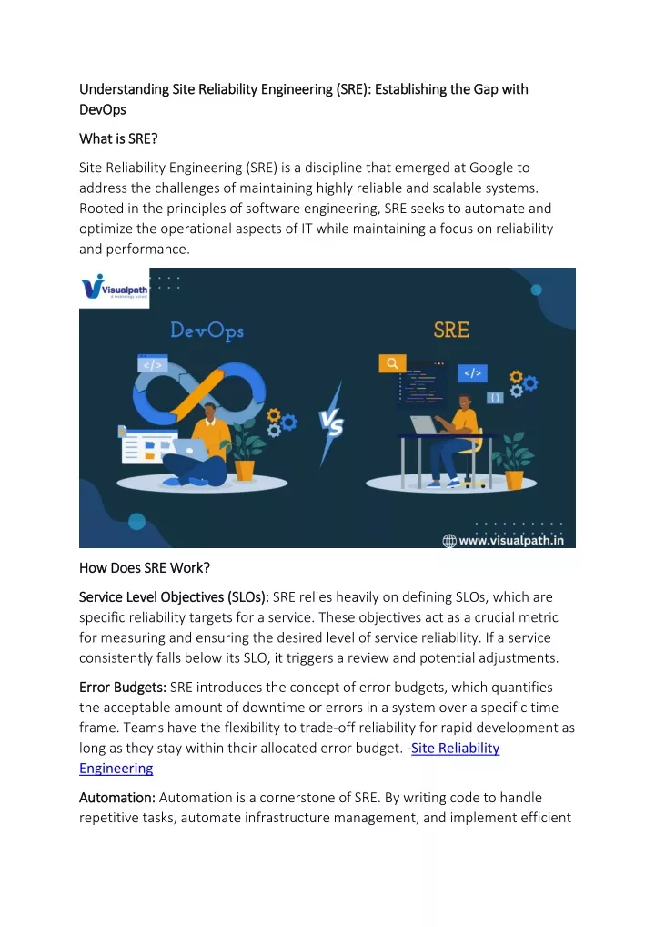 understanding site reliability engineering