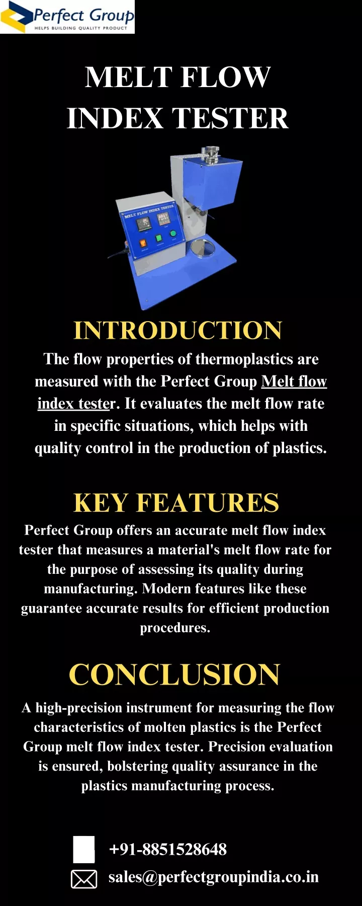 melt flow index tester