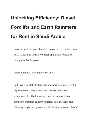 Unlocking Efficiency_ Diesel Forklifts