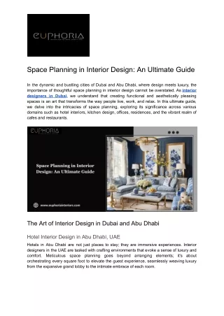 Space Planning in Interior Design_ An Ultimate Guide