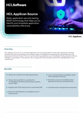Level Up Web App Security: Start Your Free Trial of HCL AppScan Source