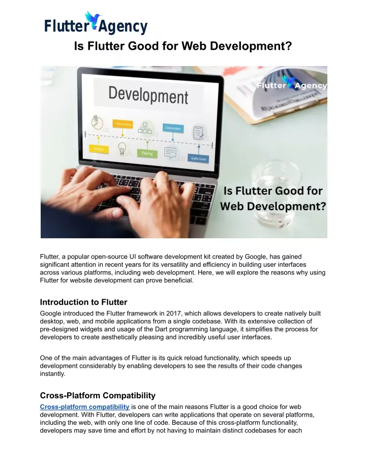 is flutter good for web development