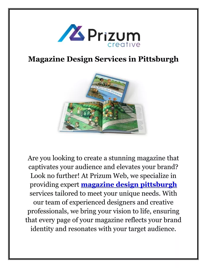 magazine design services in pittsburgh
