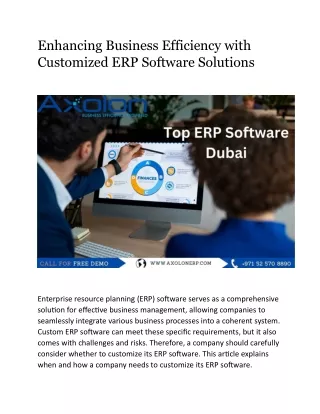 enhancing business efficiency with customized