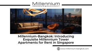 Millennium-Bangkok: Introducing Exquisite Millennium Tower Apartments for Rent i