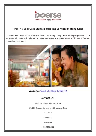 find the best gcse chinese tutoring services
