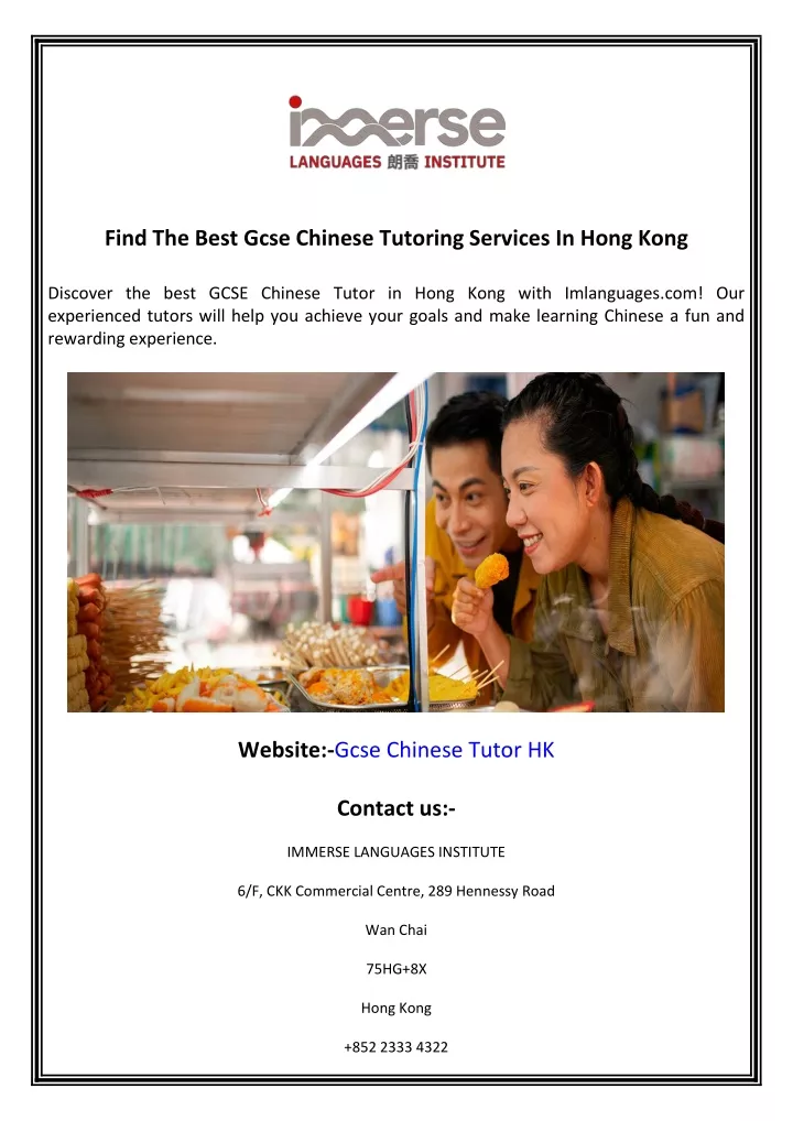 find the best gcse chinese tutoring services