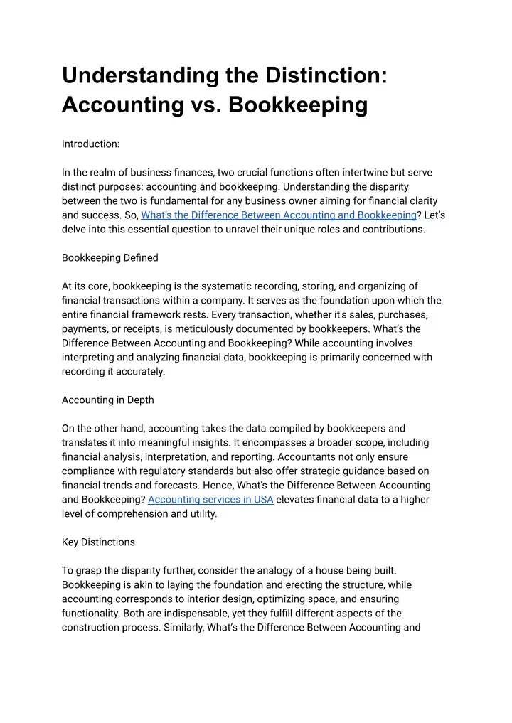 PPT - Accounting Vs. Bookkeeping PowerPoint Presentation, Free Download ...