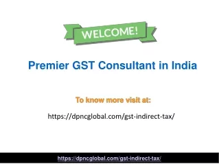 Premier GST Consultant in India