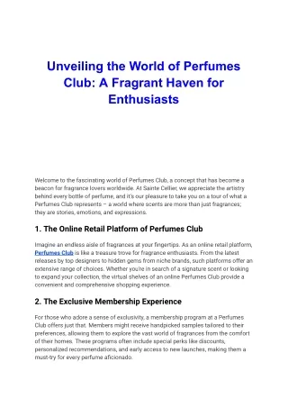 Perfumes Club Uncovered_ A Paradise for Fragrance Lovers