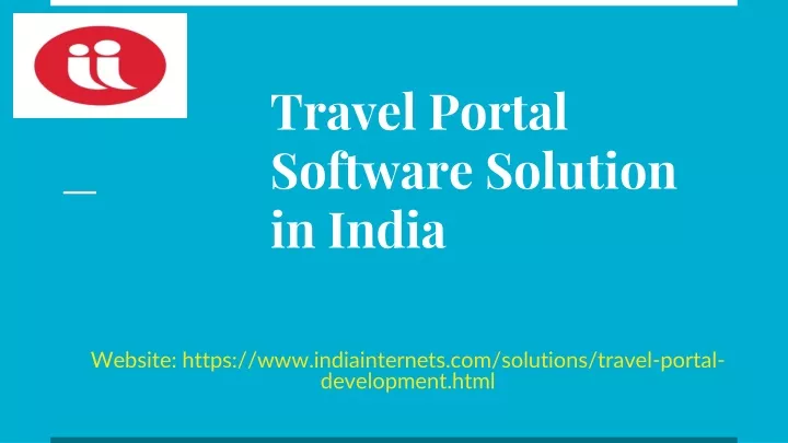 travel portal software solution in india