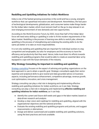 reskilling and upskilling initiatives for india
