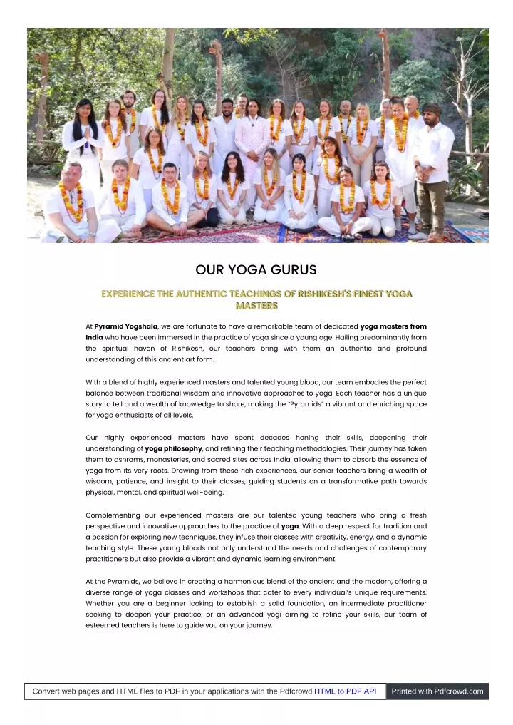 our yoga gurus
