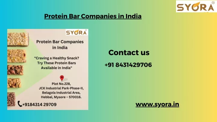 protein bar companies in india