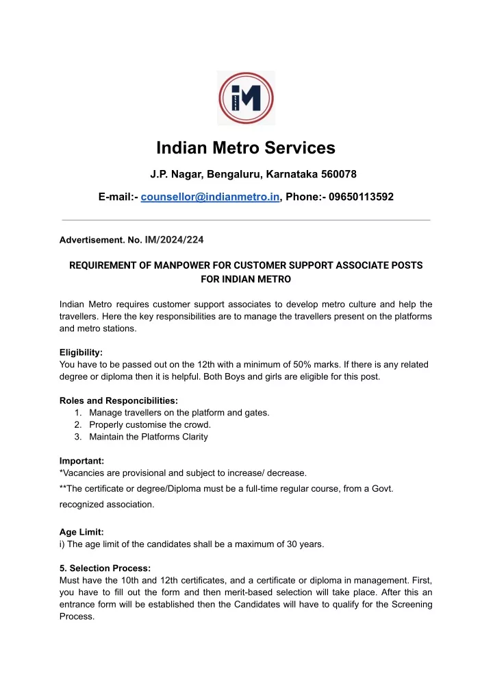 indian metro services