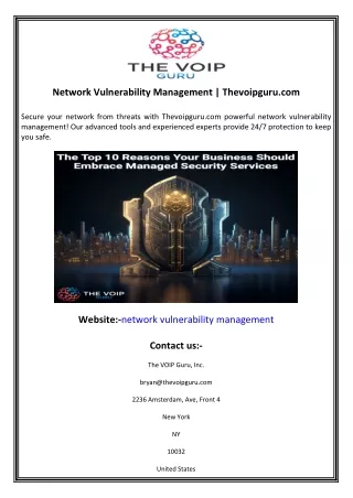 network vulnerability management thevoipguru com